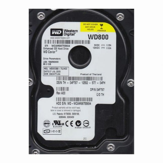 WD800BB-75JHC0 Western Digital Caviar Blue 80GB 7.2K RPM ATA/100 2MB Cache 3.5-Inch Hard Disk Drive
SKU: WD800BB-75JHC0
Weight: 3.00 lbs
Condition: Refurbished
80GB storage capacity for legacy desktop applications
7,200 RPM spindle speed for improved data access
ATA/100 interface for optimized compatibility with older systems
3.5-inch form factor with 2MB cache for stable performance