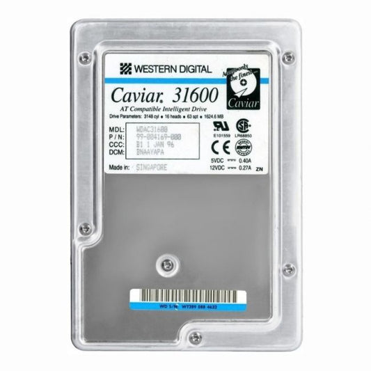 WDAC31600 Western Digital Caviar 31600 1.6GB 5.2K RPM ATA2 128KB Cache 3.5-Inch Hard Disk Drive
SKU: WDAC31600
Weight: 3.00 lbs
Condition: Refurbished
1.6GB storage capacity designed for older desktop systems
5,200 RPM spindle speed for moderate data access speeds
ATA2 interface for compatibility with older systems
128KB cache for improved read/write performance
