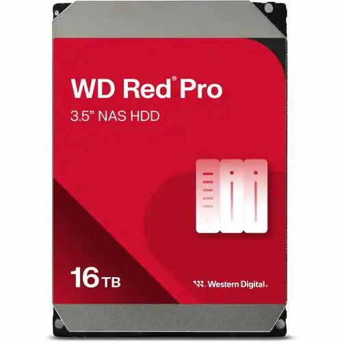 WD Red Pro WD161KFGX 16 TB Hard Drive - 3.5" Internal - SATA (SATA/600) - Conventional Magnetic Recording (CMR) Method - NAS Device Supported - 7200rpm - 5 Year Warranty