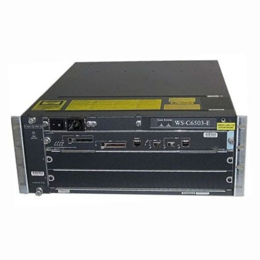 WS-C6503-E-RF Cisco Catalyst 6500 Series 3 x Expansion Sots Supervisor Engine 32 / 2T 4U Rack-mountable Layer 3 Managed Network Switch Chassis
SKU: WS-C6503-E-RF
Weight: 5.00 lbs
Condition: Refurbished
WS-C6503-E-RF Cisco Catalyst 6500 Series 3 x Expansion Sots Supervisor Engine 32 / 2T 4U Rack-mountable Layer 3 Managed Network Switch Chassis
