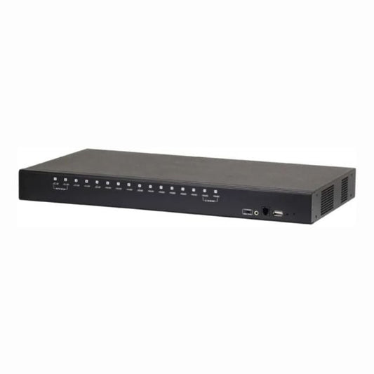 YT5RX Dell 2162DS 16 x Ports RJ-45 + 2 x Ports GE + 4 x Ports USB 2.0 + 2 x Ports PDU + 1 VGA Port Remote KVM Console Switch