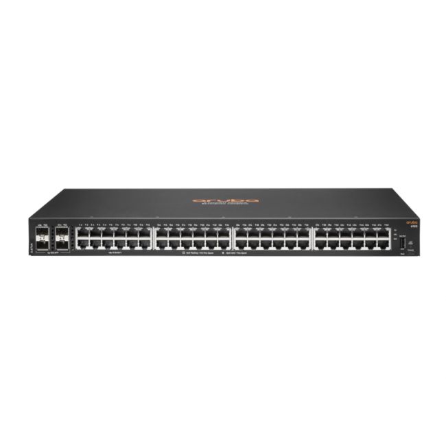 HPE JL676A Aruba CX 6100 Series Managed Network Switch, 48-Ports 10/100/1000BASE-T, Rack-mountable, with 4-Ports SFP+ - Hyper Tech Supplies